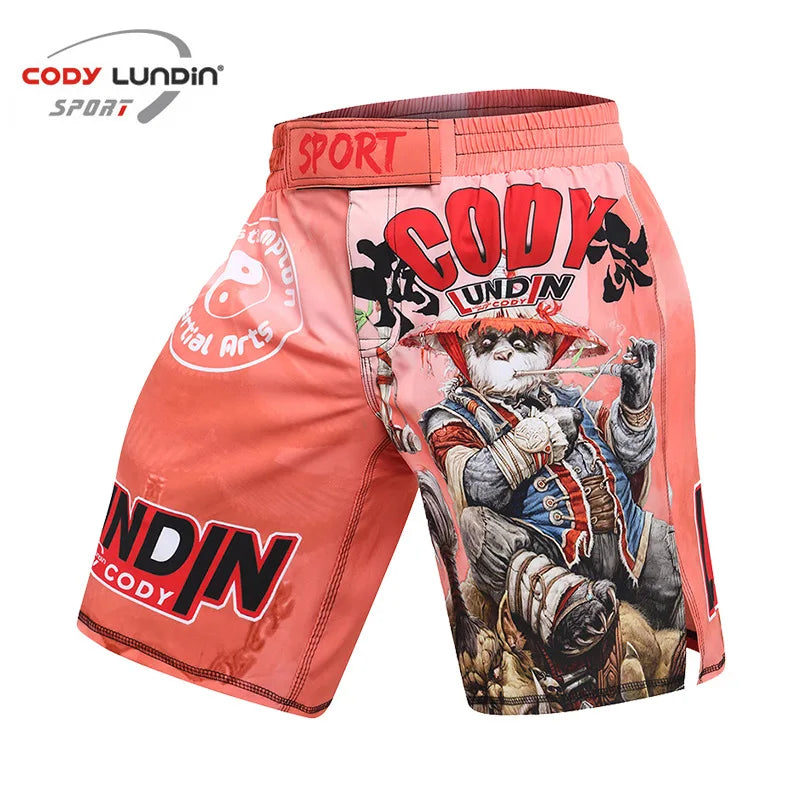 MMA Shorts Kick Boxing Fighting Muay Thai Short Pants Gym Workout Sanda Sports Basketball Trunks Men's Training Running Shorts