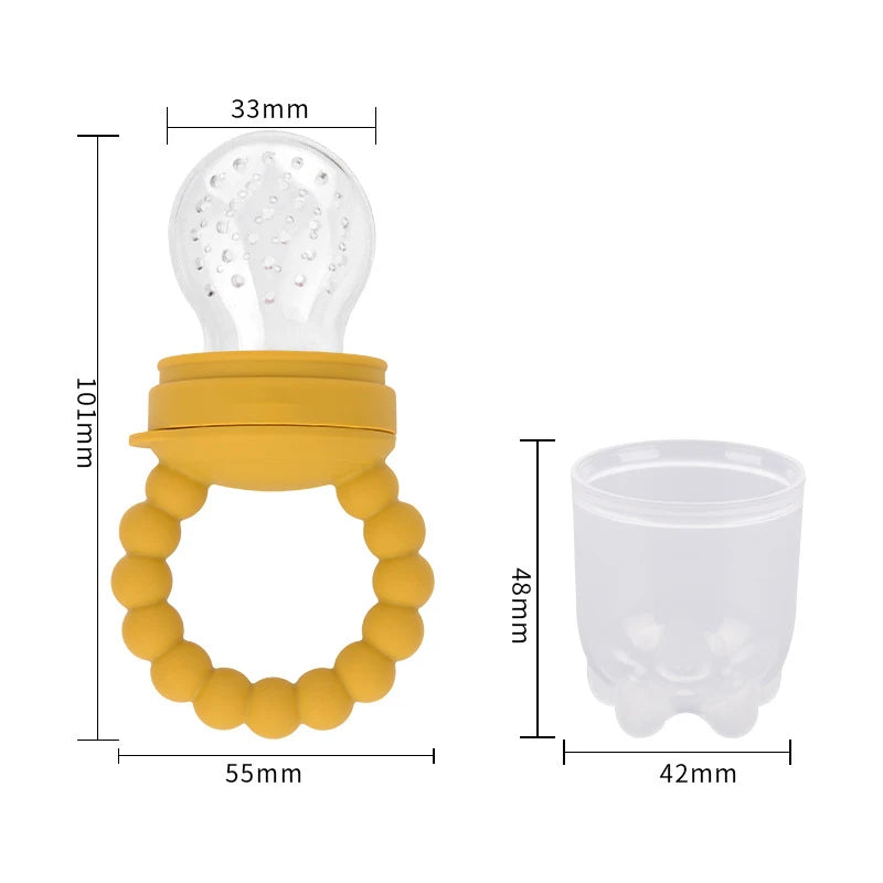 Baby Pacifier Fruit Feeder Baby Silicone Mesh Bag Pacifier Food-grade Fruit and Vegetable Feeder Nursing Toddler Teething Toys