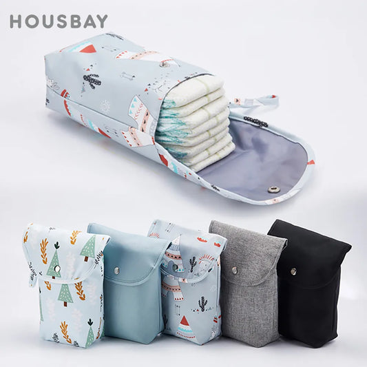 Baby Diaper Bag Organizer Reusable Waterproof Wet/Dry Cloth Bag Mummy Storage Nappy Bag For Disposable Carrying Diaper Clothing