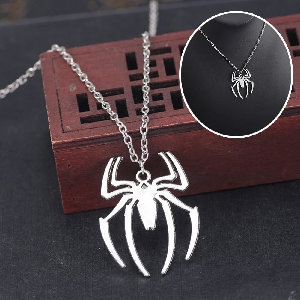 Hip Hop Spider Pendant Chain Necklaces For Men Gothic Neck Chains Man Necklace Punk Insect Vintage Necklace Men Streetwear Gifts