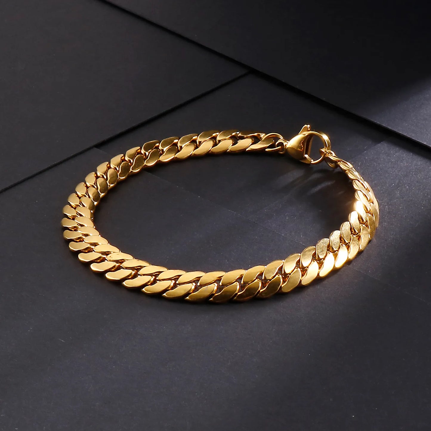 4/5/7mm Snake Chain Shiny Polished Link Couple Bracelet Simple Stainless Steel Trend jewelry