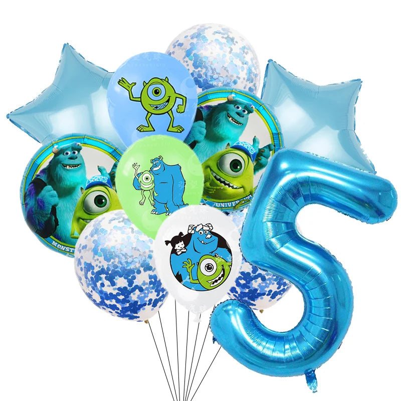 11pcs Disney Cartoon Monsters University Balloon Set Kids Birthday Party Celebration Decoration Baby Shower Party Kids Girl Gift