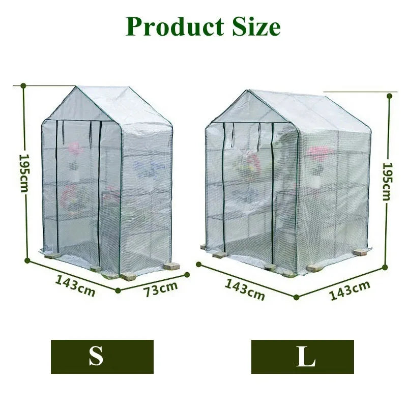 2024 New Large Walk In Greenhouse Cover House Garden Waterproof  Outdoor Indoor Wintering Plant Protection Grow Tent (No Frame)