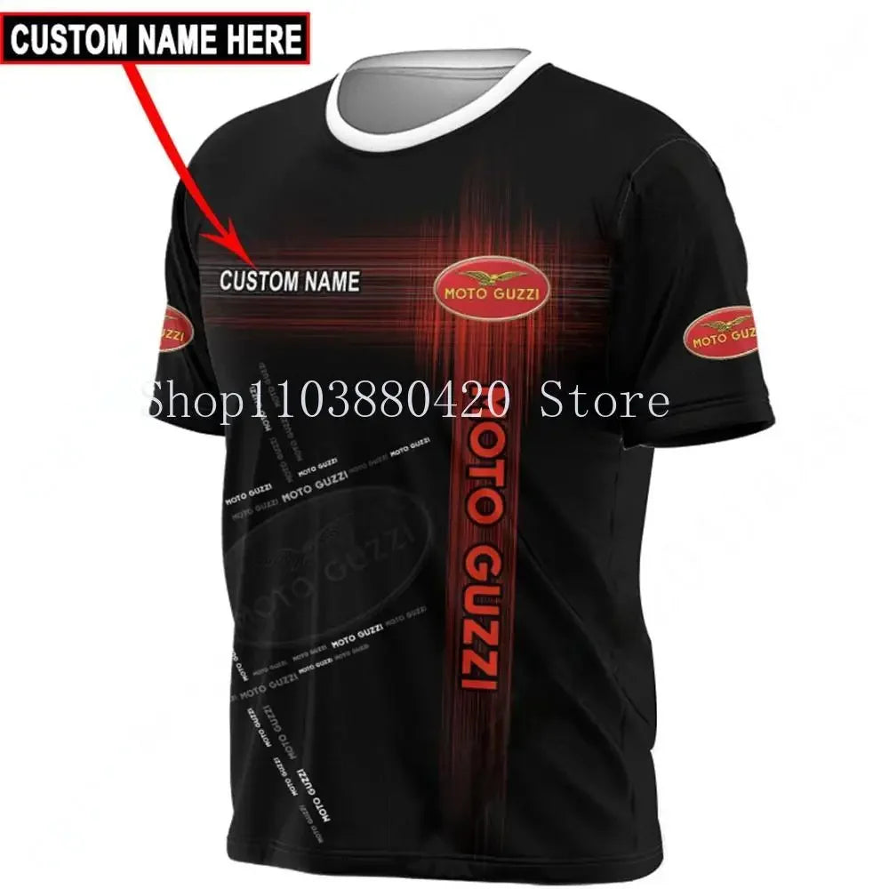 Moto Guzzi Clothing Unisex Oversized T-shirt Quick Drying Tee Anime T-shirts Harajuku Short Sleeve Casual T Shirt For Men Women