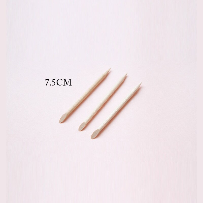 7.5CM Women Lady DIY Double End Nail Art Wood Stick Cuticle Pusher Remover Pedicure Professional Nail Art Tool Set