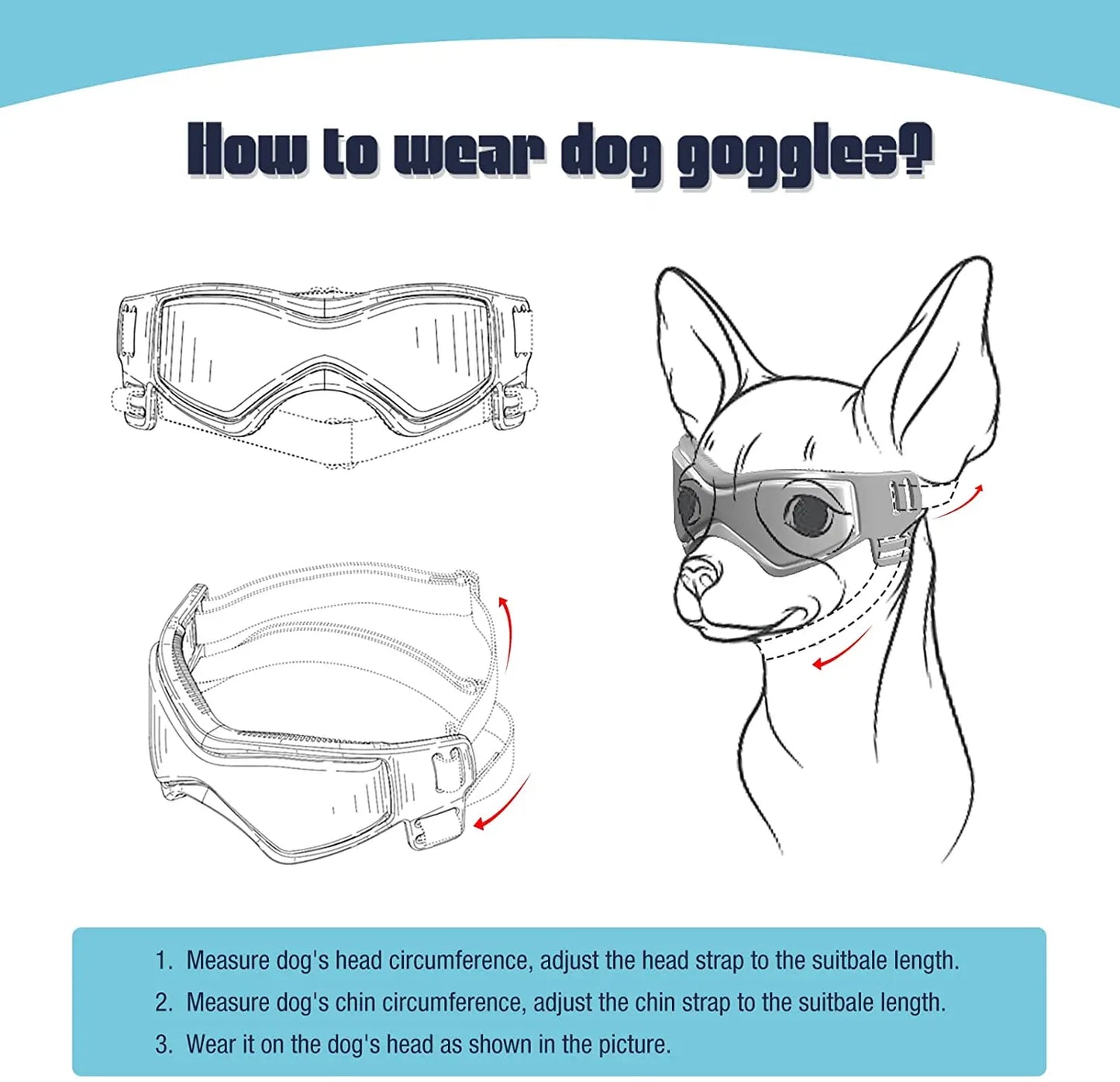 UV Protective Goggles for Dogs Cat Sunglasses Cool Protection Eyewear for Small Medium Dogs Outdoor Riding Pets Accessorie