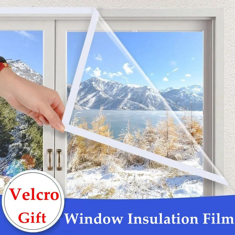 Transparent Winter Window Isolation Windproof and Thermal Insulation Film Sealing Strip Anti Cold Insulating Thermal Curtain