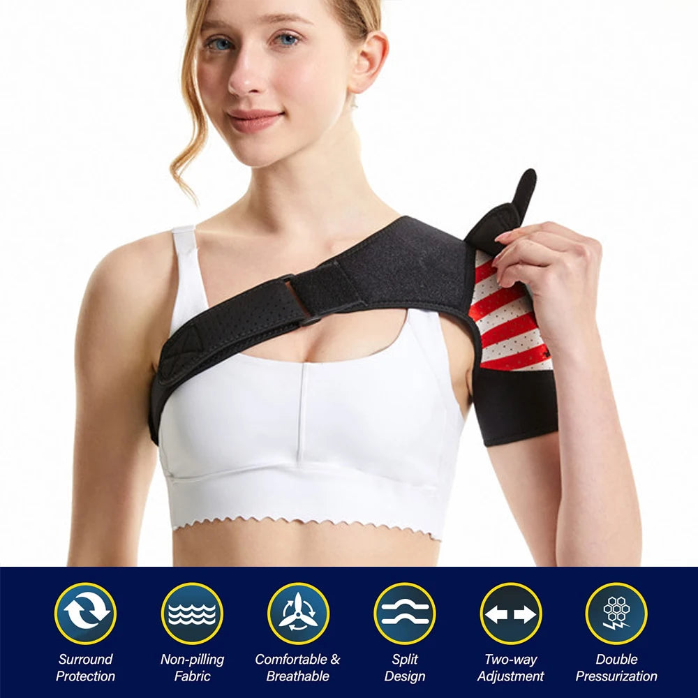 Shoulder Brace for Women and Men,Shoulder Pain Relief, Shoulder Support,Adjustable Fit Sleeve Wrap,Relief for Shoulder Injuries