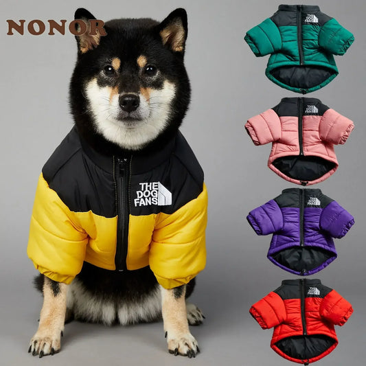 The Dog Fans Winter Pet Dog Down Jacket Clothes for Small Medium Dogs Warm Thick Dog Vest French Bulldog Puppy Coat