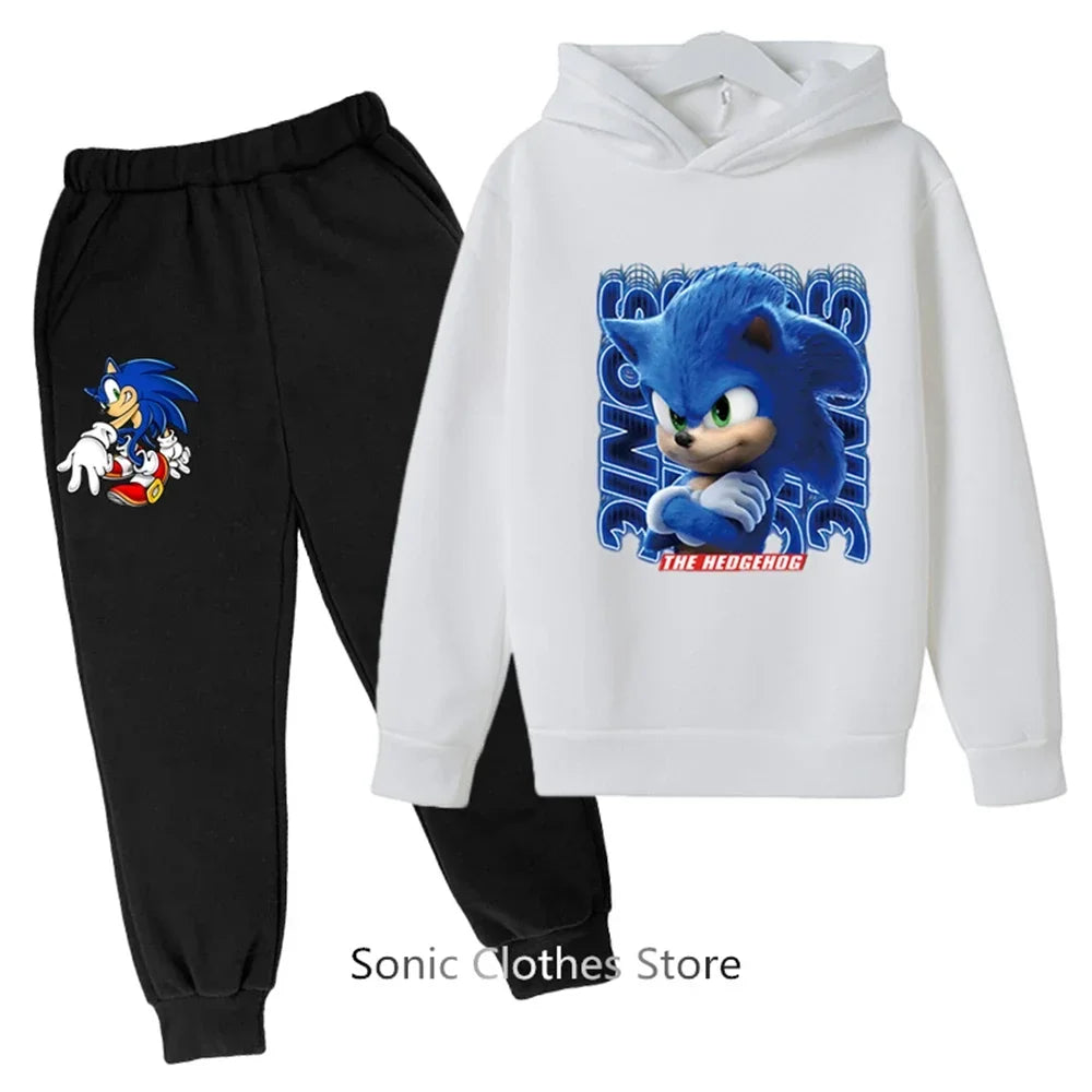 Sega Sonic- Tracksuit Kids Clothing Sets Baby Boys Girls Fashion Sports Suits Sweatshirts+pants Brand Clothes