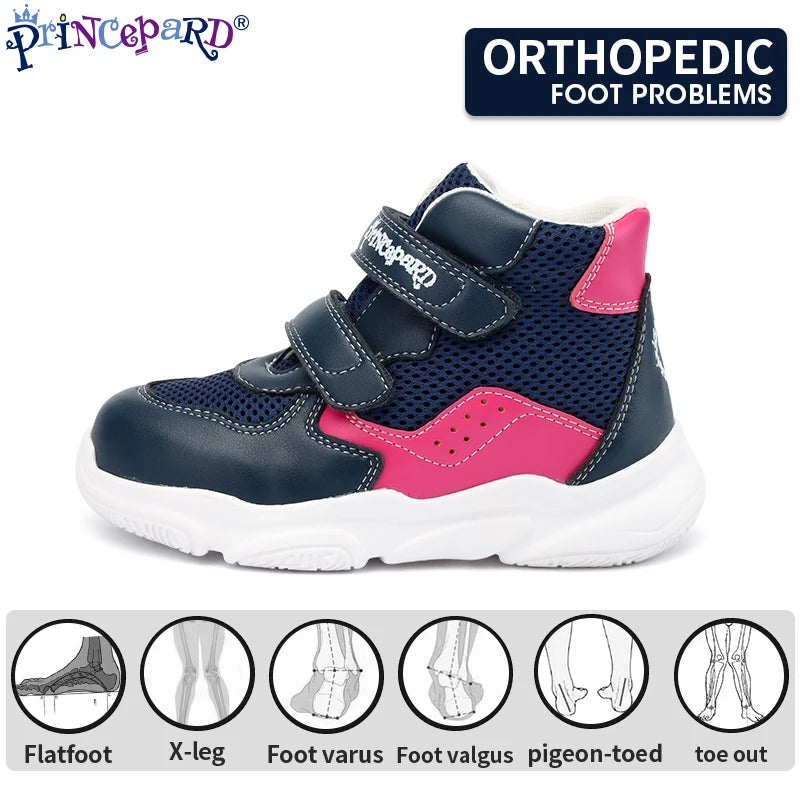 Orthopedic Kids AFO Shoes for Boys and Girls Princepard Toddler First Walking Corrective Sneakers with Arch Support