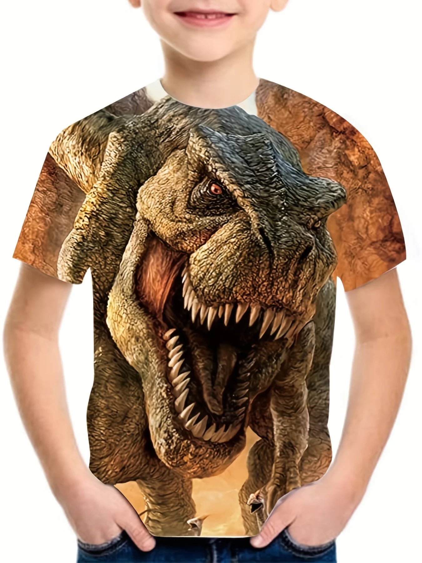 New Dinosaur Jurassic Boys Girls T Shirt Fashion Summer Boy T-shirts Short Sleeved T-shirt Children Clothing Boy Girl Tops Tees