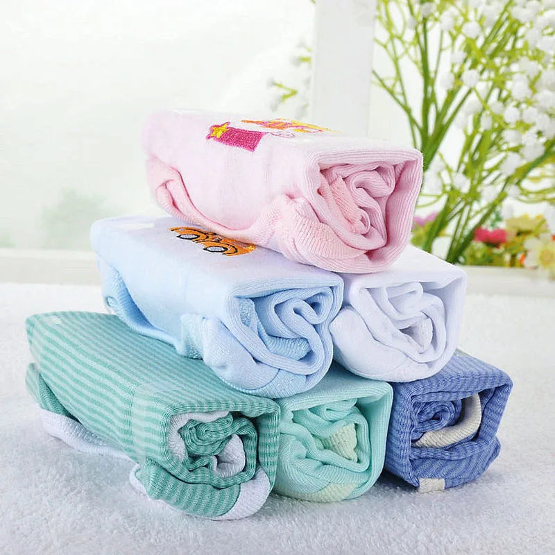 5Pcs High Quality 3M-24M Winggle-in Cotton Infant Long Sleeve Bodysuit Baby Bodysuits