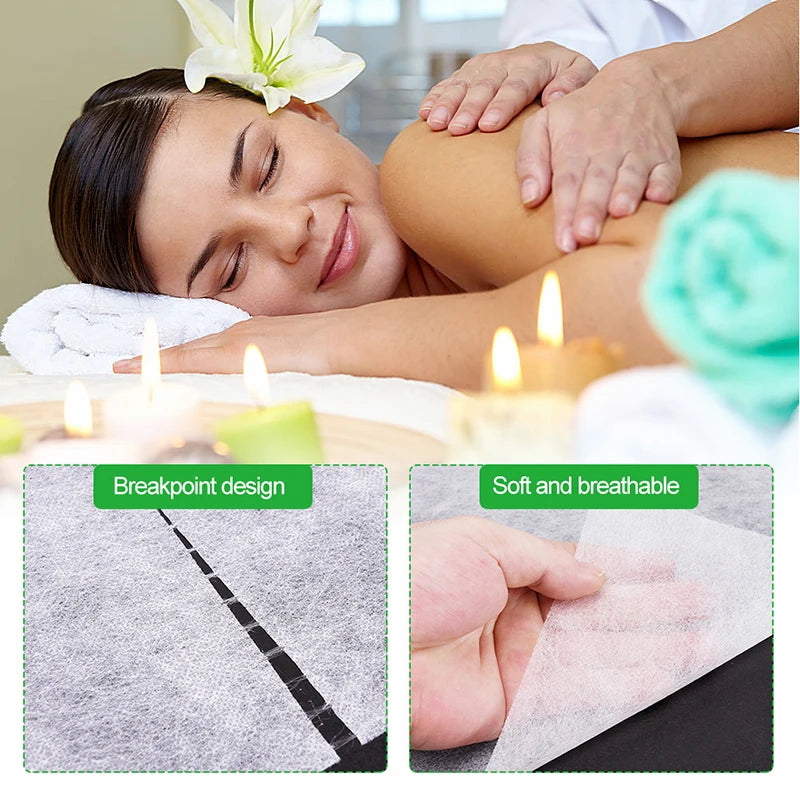 50/100 Pieces Disposable Spa Massage Mattress Non Woven Bed Sheet Salon Massage Sheet Pillow Tissue Roll Tattoo Supplies