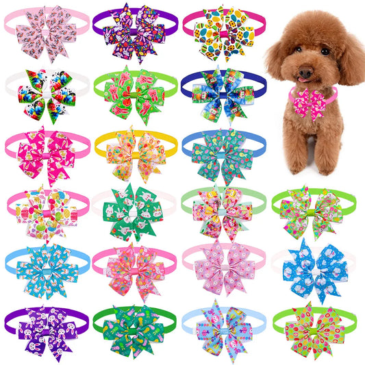 50PC Cat Pet Dog Bow Tie Easter Pet Supplies Rabbit Pet Dog Puppy Bowties Neckties  Dog Grooming Accessories Pet Products