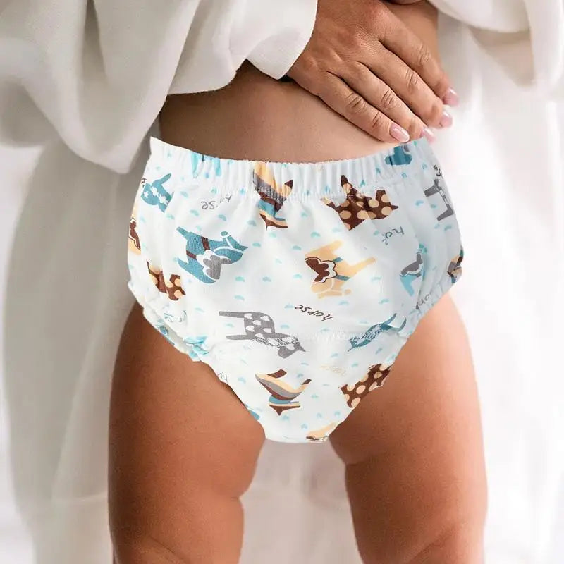 Toddler Training Underwear 6-Layers Breathable Washable Cotton Baby Toilet Training Pants Reusable Absorbent Waterproof Potty