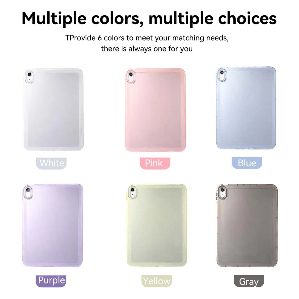 Shockproof Case for iPad Pro 12.9 11 10 10.2 Air Mini 6 5 4 10.9 2022 2021 2020 Cover Clear Soft Color Bumper Full Shell Fundas