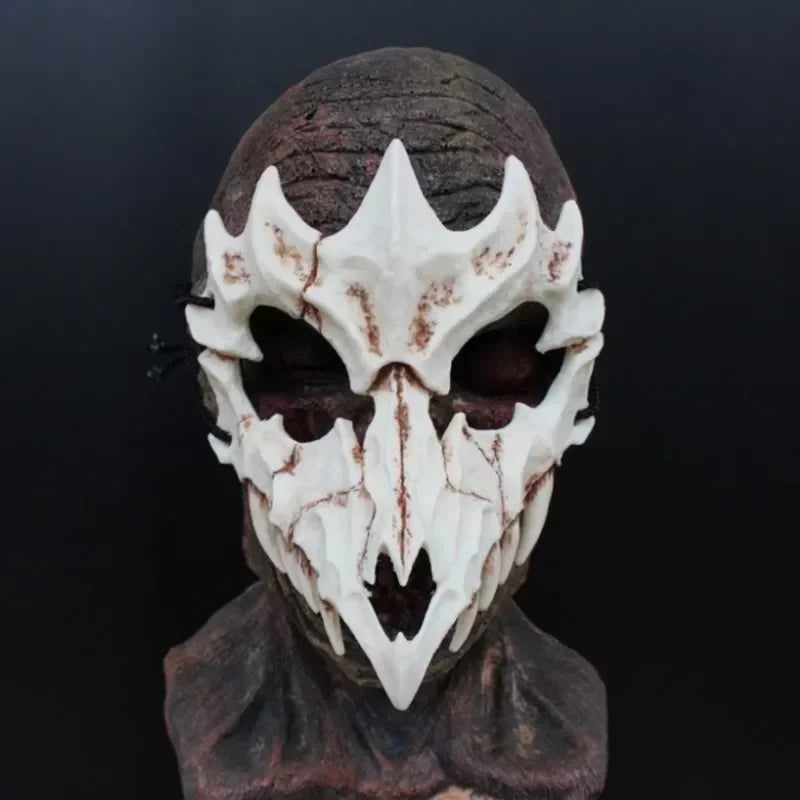 Skull Costume Mask Half-face Mask Dragon Tiger Man Wolf Horror Cosplay Party Props Animals Skull Dress-Up Tool for Unixse