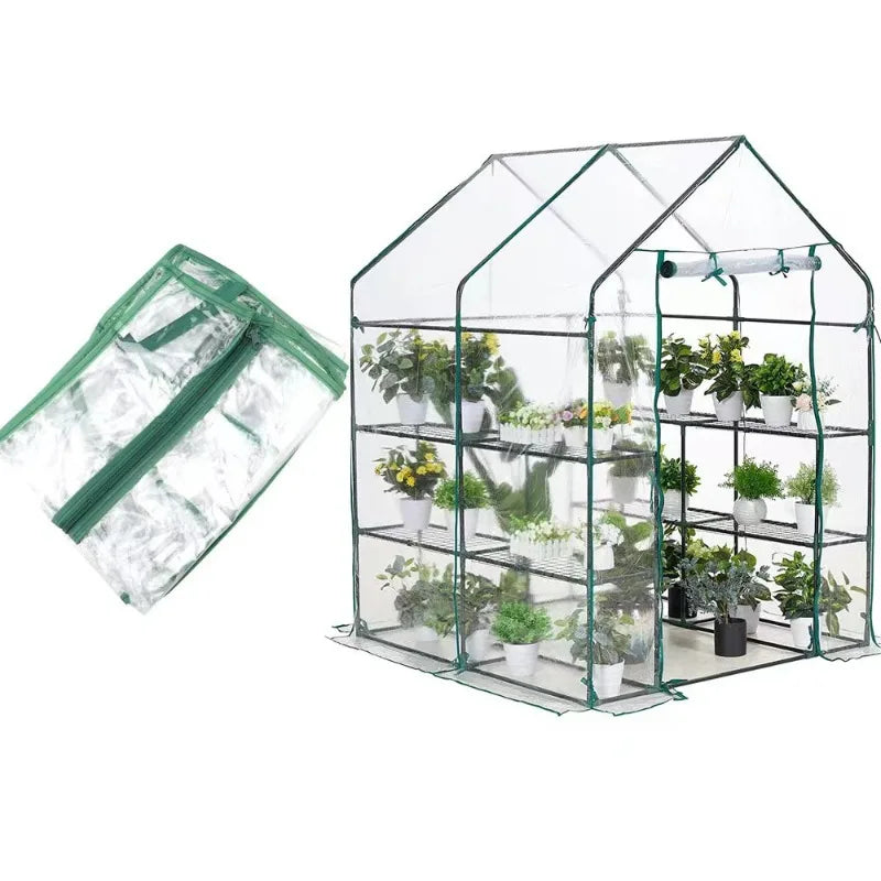 2024 New Large Walk In Greenhouse Cover House Garden Waterproof  Outdoor Indoor Wintering Plant Protection Grow Tent (No Frame)