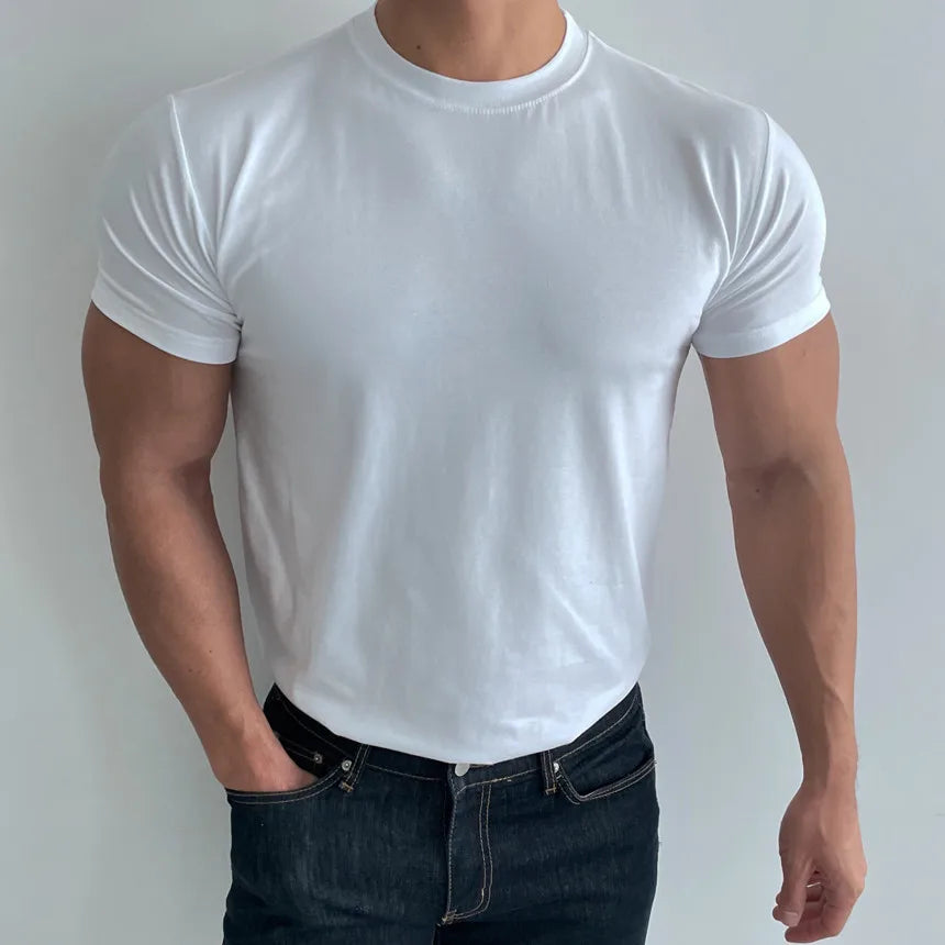 2024 Oversize Men's T-shirts Quick Dry Moisture Wicking Sports Running Short Sleeve Tee Tops Breathable Outdoor Gym Workout