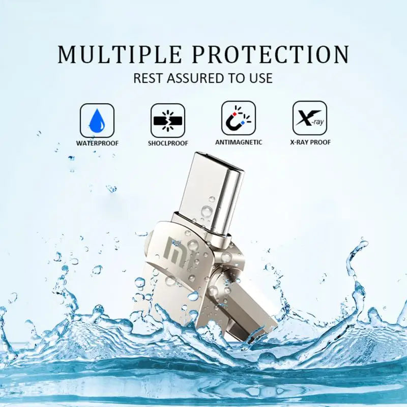 XIAOMI USB Flash Drive 2TB Metal Real Capacity High Speed Memory Stick USB3.0 Flash Pen Drive Business Gift Storage U Disk