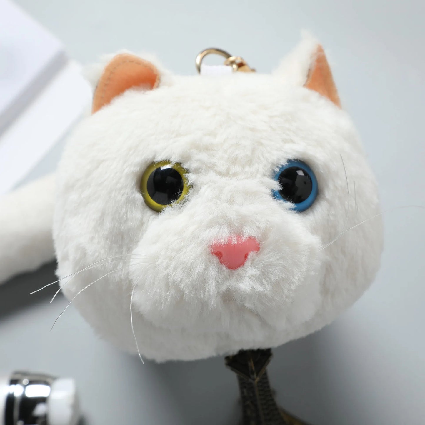 Women cute Cat Plush shoulder bag  lady fur messenger bag Girl cartoon mini mobile phone bag