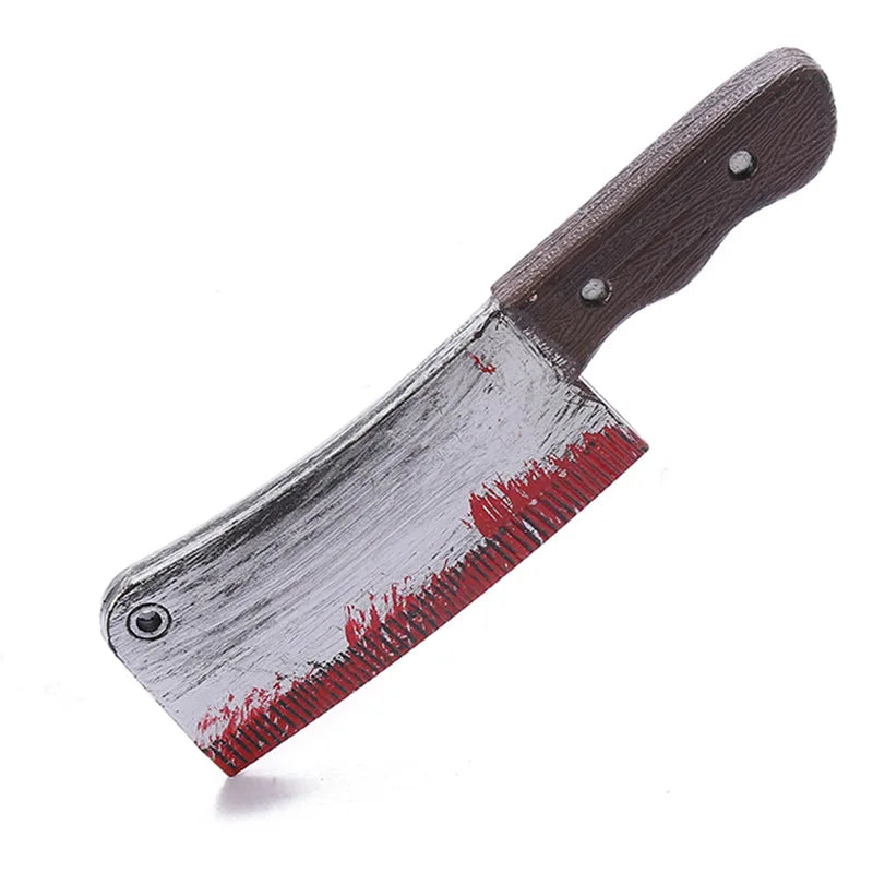 30cm Faked Bloody Sharp Knife for Halloween DIY Cosplay Props Decor Simulation Plastic Kitchen Knife  halloween Party Supplies