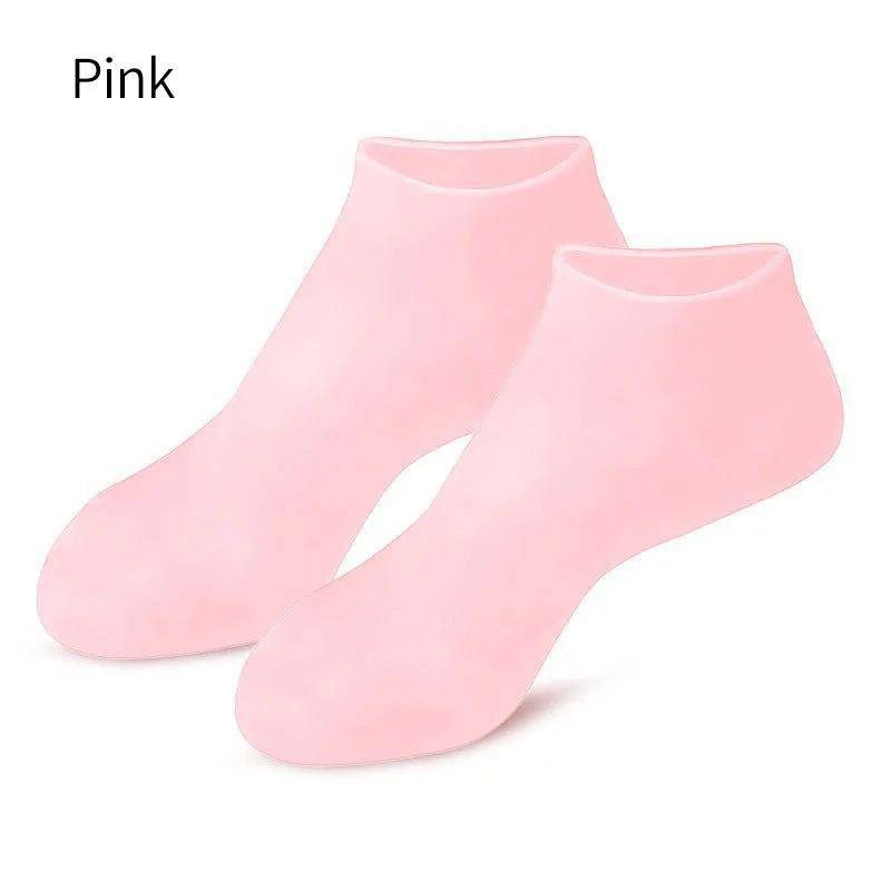 1Pairs Silicone Moisturizing Foot Socks Dry Cracked Feet Foot Care Socks Spa Pedicure Socks Massage Moisturizing Gel Socks