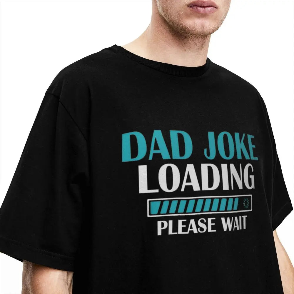 Dad Joke Loading T-Shirt Summer Fathers Day Vintage T-Shirts Cotton Novelty Tshirt For Men's Short Sleeve Casual Tops