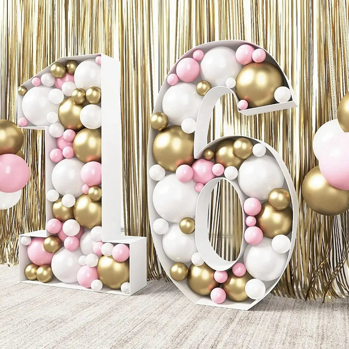 73 Giant Birthday Figure 0-9 Balloon Filling Box 1st 18th Birthday Decor Number 30 40 50 Balloon Frame Anniversary Decor