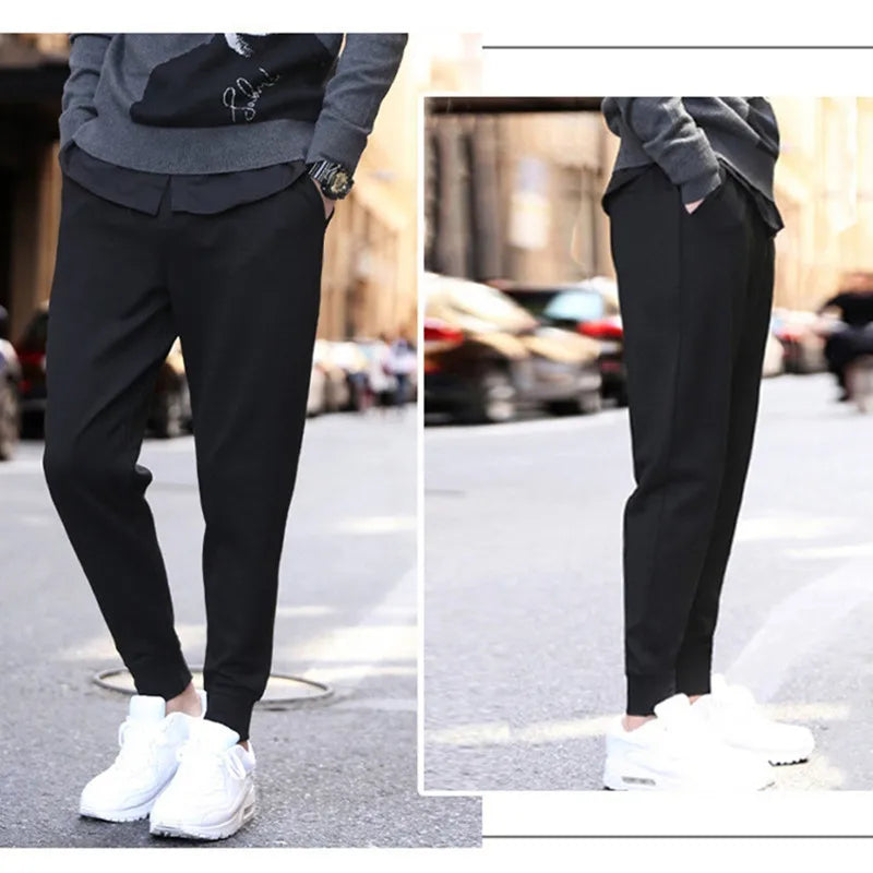 Sports Joggers Students Tall Men Extra Long Sweat Pants Spring Autumn 4XL Fleece Warm Boys Track Sweatpants Winter Trousers