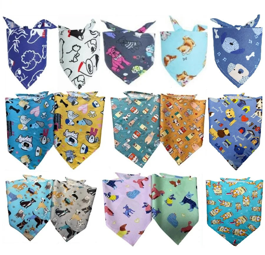 100pcs/lot Wholesale Festival Dog Puppy Pet Bandana Handkercheif  Collar Cotton Bandanas Pet Accessories Grooming Products SP01