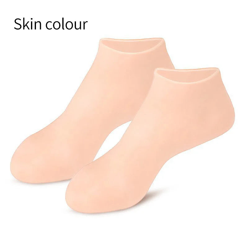 1Pairs Silicone Moisturizing Foot Socks Dry Cracked Feet Foot Care Socks Spa Pedicure Socks Massage Moisturizing Gel Socks