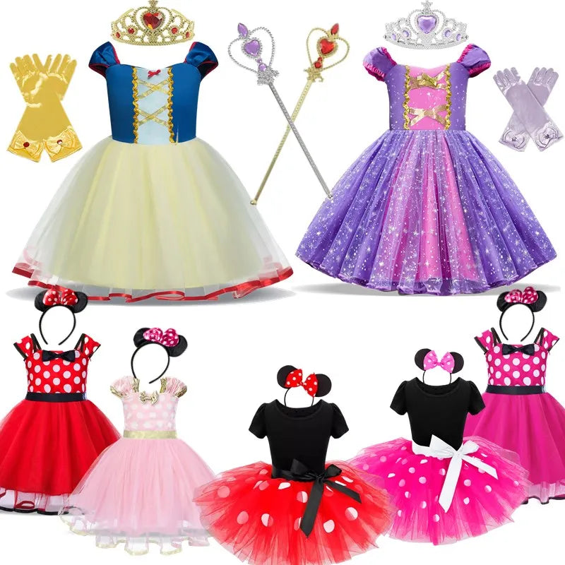 Snow White Girls Costume for Kids 2023 New Cosplay Baby Birthday Vestidos Halloween Carnival Princess Dress for Kids Costumes