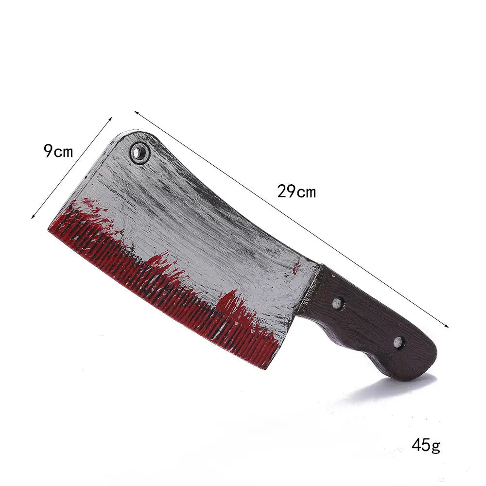 30cm Faked Bloody Sharp Knife for Halloween DIY Cosplay Props Decor Simulation Plastic Kitchen Knife  halloween Party Supplies