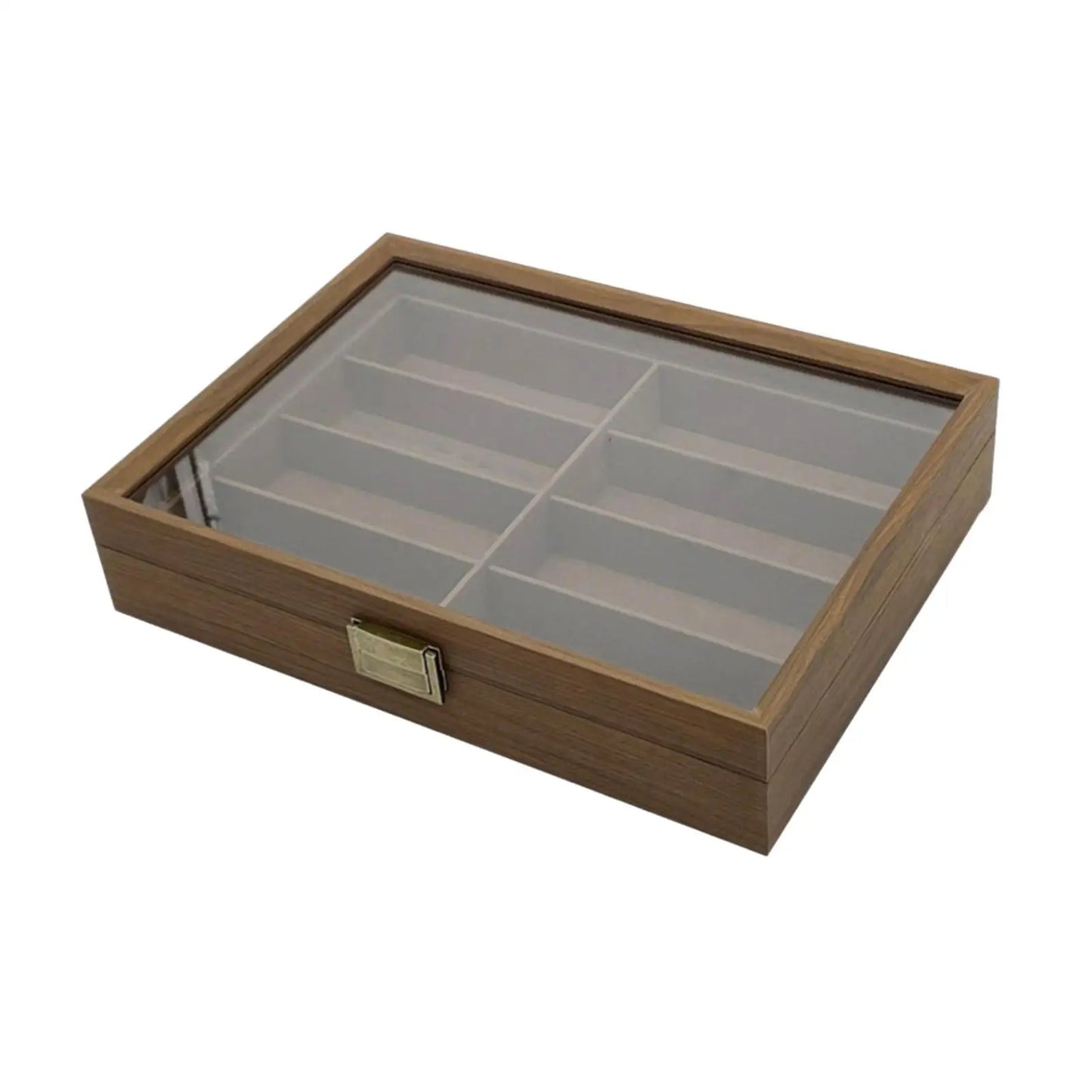 Wooden Sunglasses Organizer Box Display Drawer 8 Slots with Mini Easy to