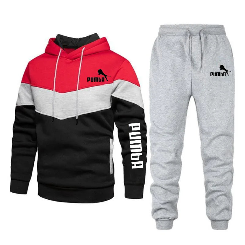 New Men's Autumn Winter Sets Zipper Hoodie+Pants Pieces Casual Tracksuit Male Sportswear Brand Clothing Sweat Suit