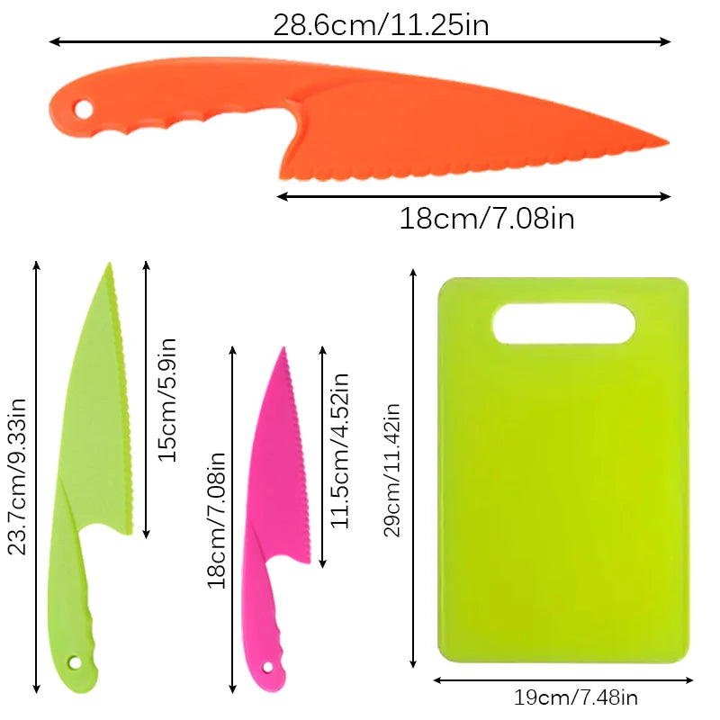 Kids Cooking Cutter Set Kids Knife Toddler Plastic Fruit Knives Children DIY Peeler Tools Kitchen Accessories