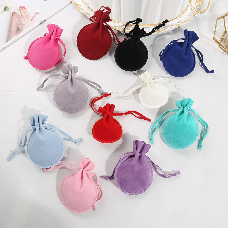 100pcs Drawstring  Jewelry Bag Pouch Organza Jewelry Packaging Bags Wedding Party Decoration Drawable Storage Bags Gift Pouches