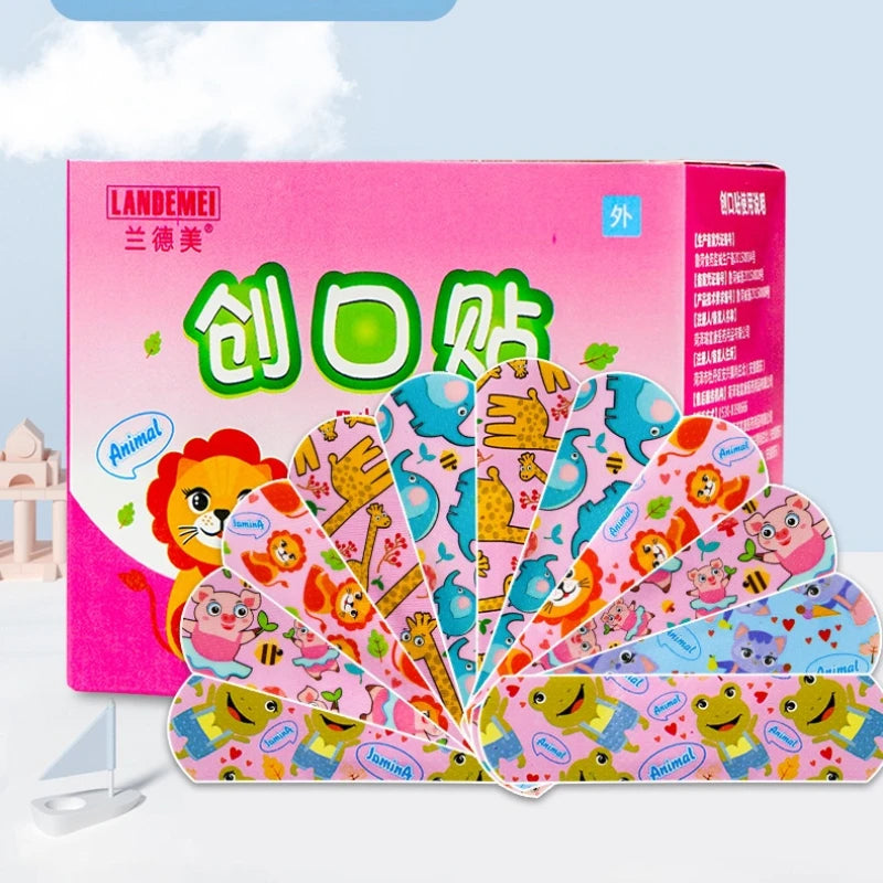 120 Pcs/box Cartoon Band-aid Cute Mini Children Breathable Transparent Waterproof Bandage Medical Ok Bandages Hemostatic Patch