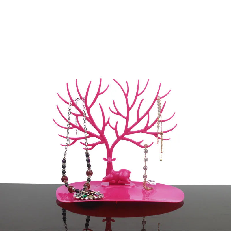 Deer Jewelry Display Stand Earrings Necklace Ring Jewelry Display Tray Tree Storage Racks Organizer Holder Make Up Decoration