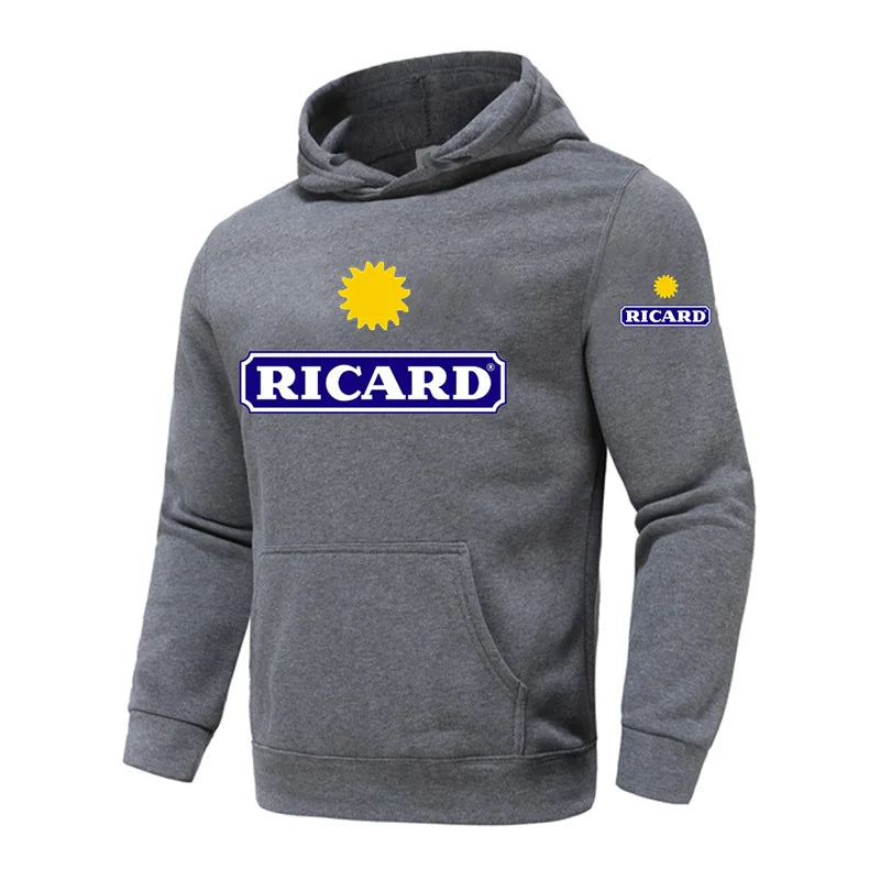 Hoodies Sweatshirts Men RICARD Hoodie Sweat-shirt Streetwear Hoodie Pink Clothing Polerone Winter Clothes Women Harajuku Shirt