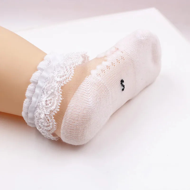 Summer Baby Girl Socks Ruffle Socks for Little Girl Kids Lace Flower Princess Mesh Socks Toddler Socks Newborn Infant Baby Socks