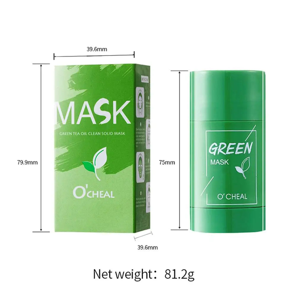 4 Styles Green Tea Mask Solid Stick Deep Cleansing Remove Skin Shrink Oil Pores Masks Acne Film Blackhead Care Mud Pore Con G0E5