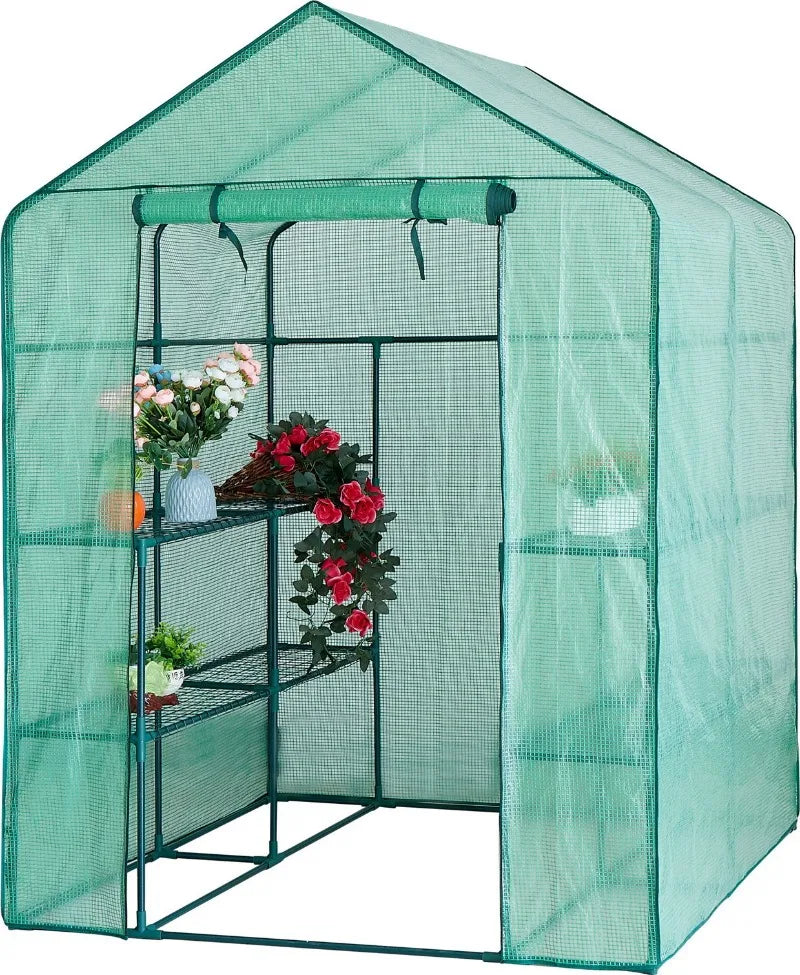 2024 New Large Walk In Greenhouse Cover House Garden Waterproof  Outdoor Indoor Wintering Plant Protection Grow Tent (No Frame)