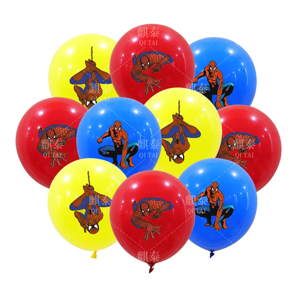 100pcs 12inch Disney Superhero Theme Latex Balloon Spiderman Hulk Iron Man Ballons Kids Birthday Party Decoration Inflatable Toy