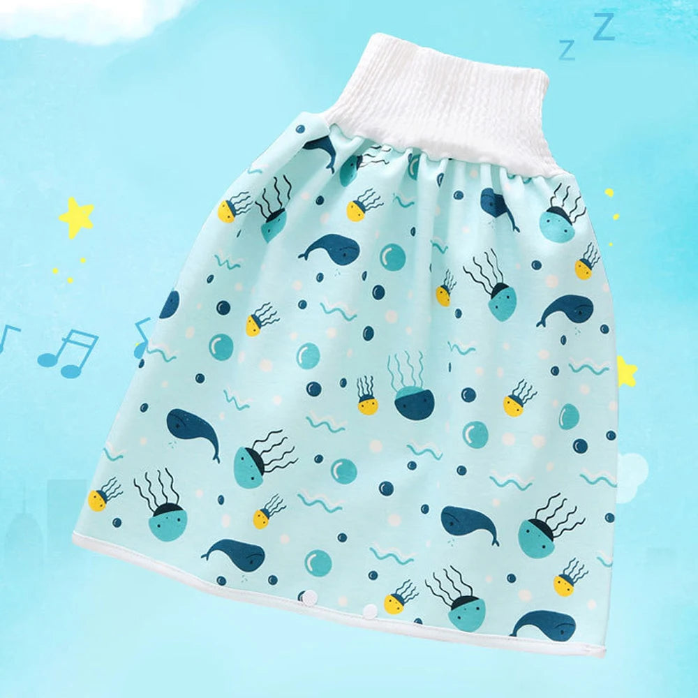 Potty Trainining Todder Cherry Wave Cotton Waterproof Bear Infant Training Pants Baby Diaper Skirt Flower Diaper Leak-proof