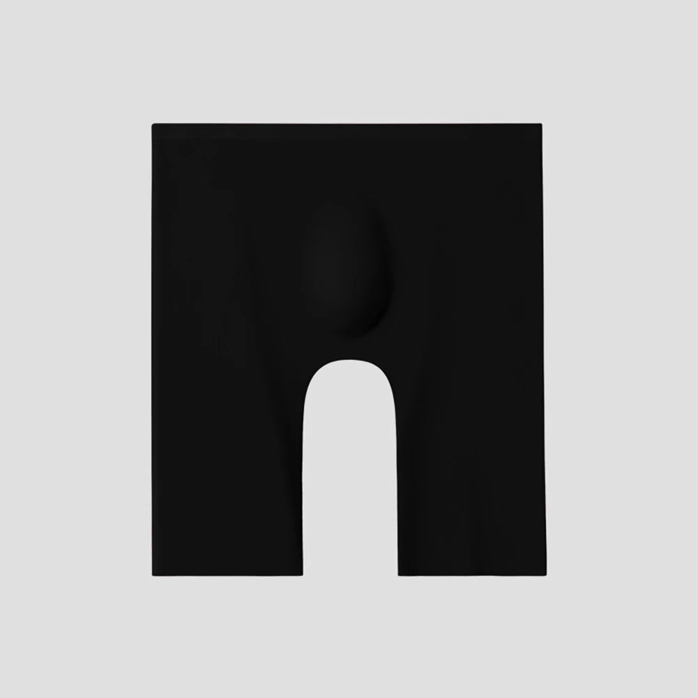 Men Sexy Ice Silk Briefs Soft Seamless Underwear Long Leg Trunk Sport Shorts Breathable Underpants Man Pajamas Short