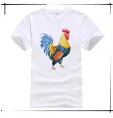 Summer Fashion Tees 2024 New Camisetas Short-sleeved T shirt Men Women Cock colored drawing Printed T-shirts Tops #106