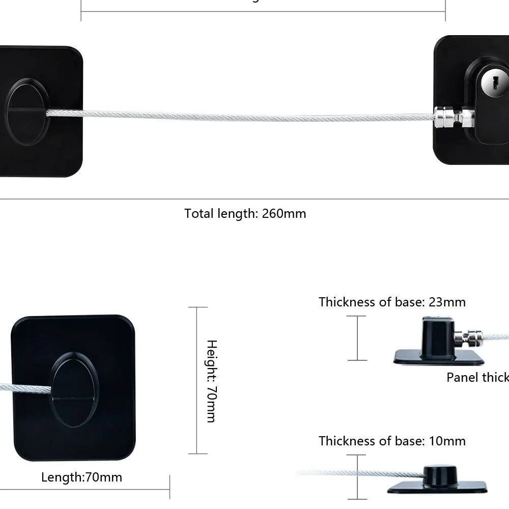 Baby Child Safety Lock Window Refrigerator Opening Security Cable Door Lock For Kids Safety Protector Protection Child Safety